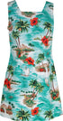 Red Hibiscus Island Women's A-Line Hawaiian Dress